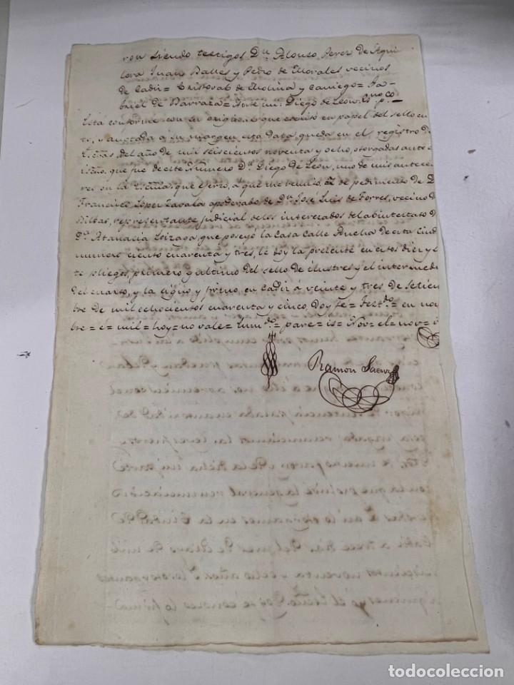 Manuscritos antiguos: C&Aacute;DIZ, 1845. PODER GENERAL. 1 SELLO. VER/LEER - Foto 5
