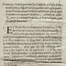 Manuscritos antiguos: 1715-ARAGON-NORMAS CAPITAN-REGIDOR PARA JUNTAR INFANTERIA-PRESIDIO-FRONTERA-REY FELIPE V-HUESCA