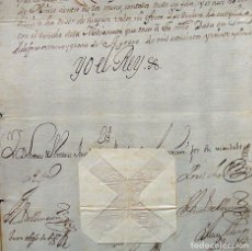 Manuscritos antiguos: AÑO 1725-TITULO CORREGIDOR DE TERUEL-FIRMA REY FELIPE V-SECRET REY-VIVANCO-TOLEDO-SIGUENZA-SELLO 1º