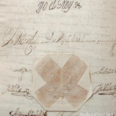 Manuscritos antiguos: 1731-ZAMORA TITULO CORREGIDOR DE TORO-FIRMA REY FELIPE V Y MINISTROS-A CABALLERO CALATRAVA-SELLO 1º