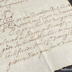 Manuscritos antiguos: 1609 CENSAL OTORGADO POR JUAN GARCIA VECINO DE MAINAR EN FAVOR CLERIGOS DE ROMANOS. CAMPO DAROCA