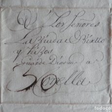 Manuscritos antiguos: MANUSCRITO 1763 CARTA PREFILATELIA LETRA LUJO BAYONA A CORELLA COMERCIO LANA. Lote 349494384