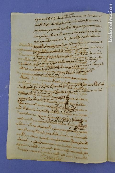 Manuscritos antiguos: Documento manuscrito sobre la venta de tejidos de algod&oacute;n de un comerciante, a&ntilde;o 1838. - Foto 2