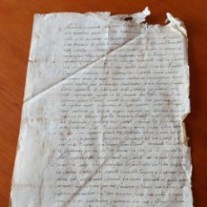Manuscritos antiguos: DOCUMENTO MANUSCRITO USURPACIÓN ARMAS SEÑORA CASTILLO FLIX CUBELLS LLEIDA XVII LATÍN Y CATALÁN. Lote 355322095
