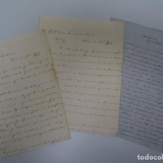 Manuscritos antiguos: CANTABRIA, 3 CARTAS SOBRE OBRAS DEL PUERTO DE SANTANDER, 1856