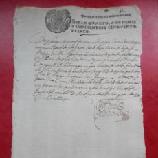 Manuscritos antiguos: FISCAL POBRES AÑO 1655 - RARO EN ESTE VALOR Y LUJO - MANUSCRITO CERTIFICADO NOTARIAL. Lote 357228885