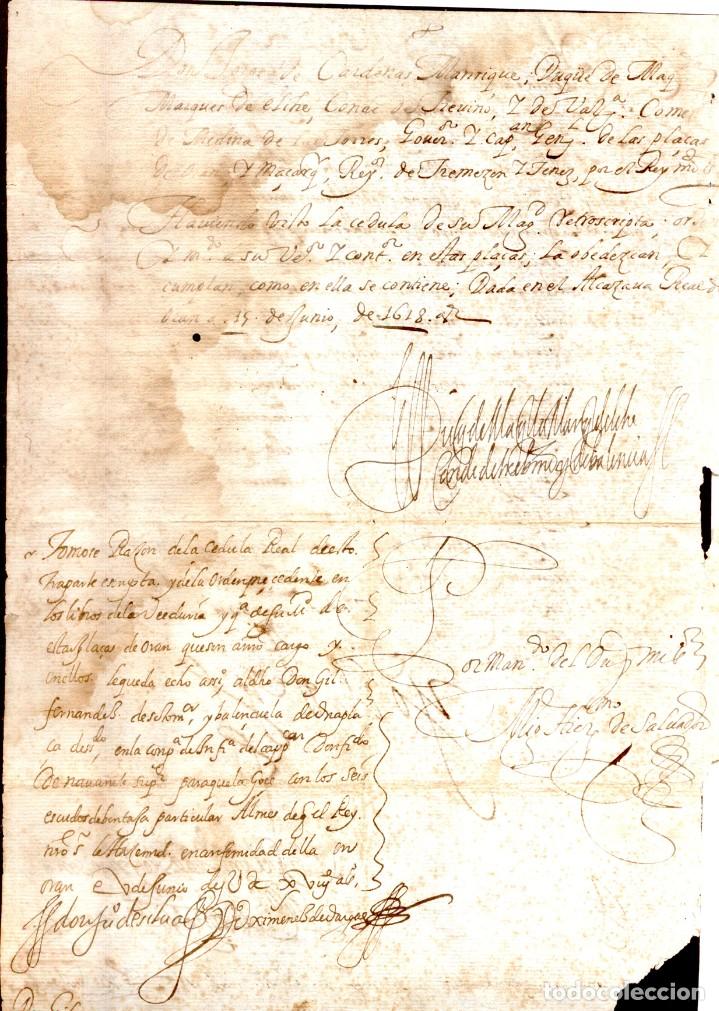 Manuscritos antiguos: FELIPE III - MANUSCRITO DE CARACTER MILITAR - - Foto 2