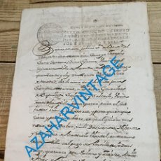 Manuscritos antiguos: ARANDA DE DUERO, 1776, VENTA DE 1296 CEPAS, VIÑEDO, TIMBROLOGIA SELLO SEGUNDO, 11 PAGINAS. Lote 359706365