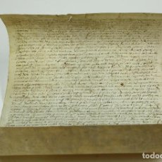 Manuscritos antiguos: PALAMÓS - AÑO 1645, VENDA DE UN CENSAL A PALAMÓS. PERGAMINO 28X42CM.. Lote 360345330