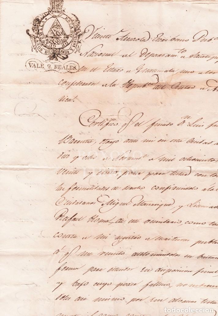 Manuscritos antigos: ESTADO DE GUATEMALA. Poder para testar a favor de D. Luis Francisco Barrutia. 18832