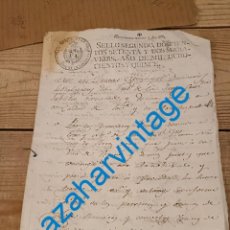 Manuscritos antiguos: SEVILLA, 1815, TRIBUNAL SANTA CRUZA, EJECUCION Y EMBARGO VECINOS DE UTRERA,TIMBROLOGIA SELLO SEGUNDO