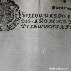 Manuscritos antiguos: AÑO 1656-PAPEL SELLADO SELLO 4º DE 10 MRS-SIGLO XVII-HOJA EN BLANCO-DOCUMENTOS ÉPOCA REY FELIPE IV. Lote 362327855