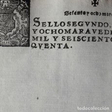Manuscritos antiguos: AÑO 1650-PAPEL SELLADO FISCAL CON SELLO 2º DE 68 MARAVEDIS-SIGLO XVII-HOJA EN BLANCO-DOCUMENTOS. Lote 362375410