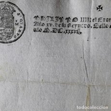 Manuscritos antiguos: AÑO 1637-PAPEL SELLADO CON SELLO 4º DE 10 MRS-SIGLO XVII-HOJA EN BLANCO- ÉPOCA REY FELIPE IV. Lote 362384775