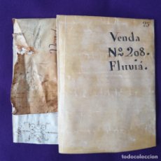 Manuscritos antiguos: DOCUMENTO NOTARIAL AÑO 1608 EN PERGAMINO. DE FLUVIA (SAN MIGUEL) GIRONA. CATALUÑA.. Lote 363808220