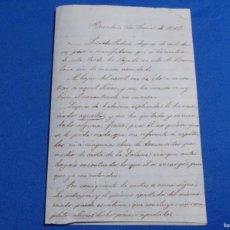 Manuscritos antiguos: CARTA MANUSCRITA 1863. SAN MARTIN DE SARROCA. JOSÉ BOLA. Lote 364122451