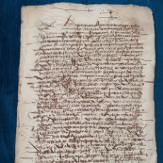 Manuscritos antiguos: OYON ÁLAVA 1551 ESCRITURA DE CENSO DE TIERRAS. Lote 365849966