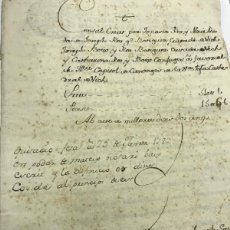 Manuscritos antiguos: MANUSCRIT. CENSAL CREAT PER BOIX I ROS A FAVOR DEL CAPÍTOL DE CANONGES DE VIC. 1777. Lote 365917296