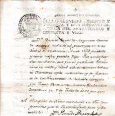 Manuscritos antiguos: 1781 1589 VALENCIA SELLO FISCAL 2º DOCUMENTO ALQUERIA EN PARTIDA DE SAN MIGUEL DE SOTERNES. Lote 366779326