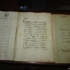 Manuscritos antiguos: TITULO DE PROPIEDAD 1691--ESCRITURA VENTA -1828-HERENCIA -1847 -HACIENDA DE CAMPO EN MALAGA CIUDAD. Lote 367889996