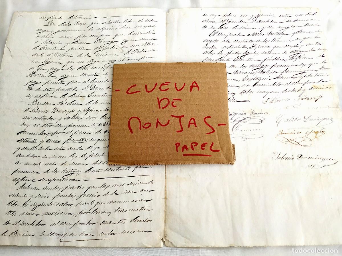 Manuscritos antiguos: TARANC&Oacute;N, CUENCA, 1886 - ESCRITURA COMPRAVENTA CASA CALLE DEL CEDAZO - Foto 2