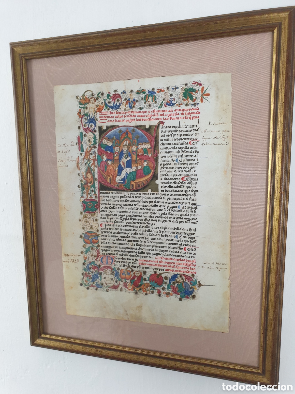 Manuscritos antiguos: Facs&iacute;mil siglo XIV - Foto 3