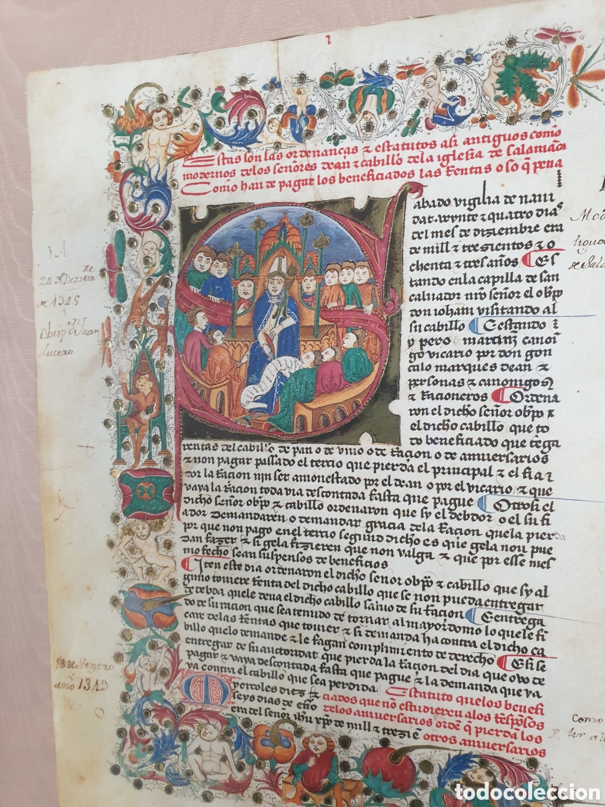 Manuscritos antiguos: Facs&iacute;mil siglo XIV - Foto 4