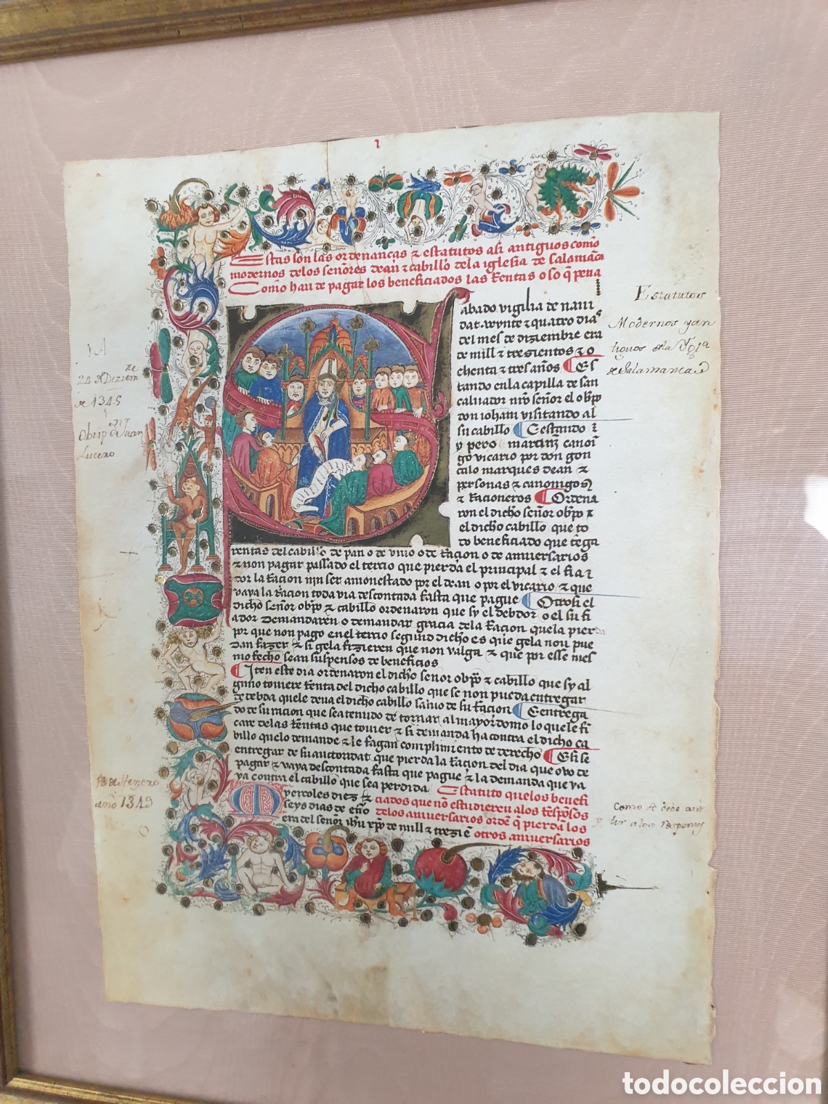 Manuscritos antiguos: Facs&iacute;mil siglo XIV - Foto 1