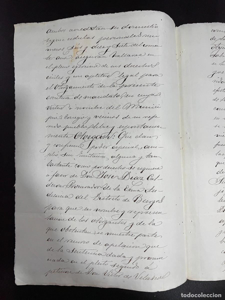 Manuscritos antiguos: BRIVIESCA - BURGOS, 1879. PODER PARA PLEITOS.VER FOTOS - Foto 6