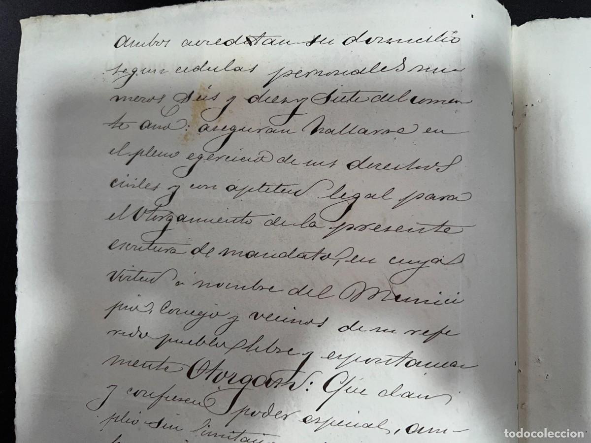 Manuscritos antiguos: BRIVIESCA - BURGOS, 1879. PODER PARA PLEITOS.VER FOTOS - Foto 7