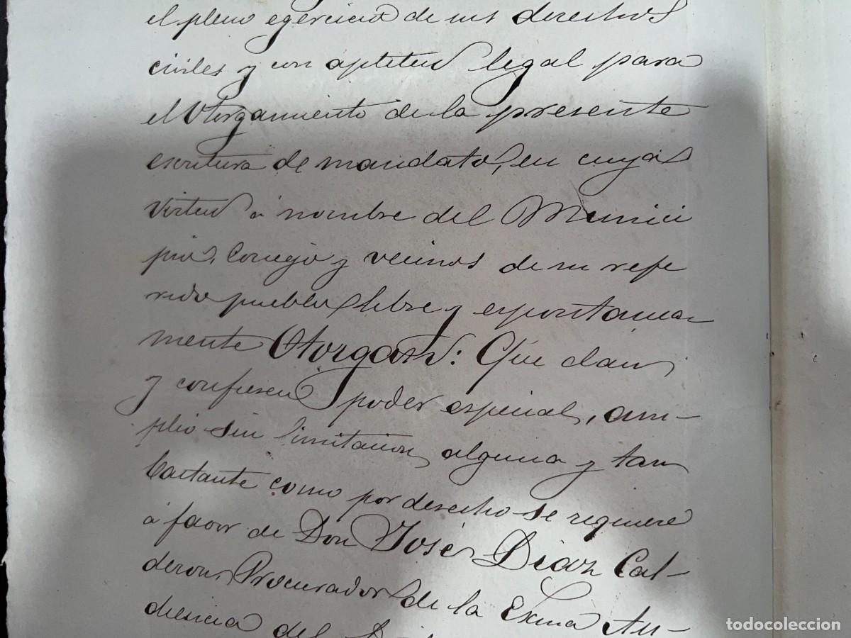 Manuscritos antiguos: BRIVIESCA - BURGOS, 1879. PODER PARA PLEITOS.VER FOTOS - Foto 8