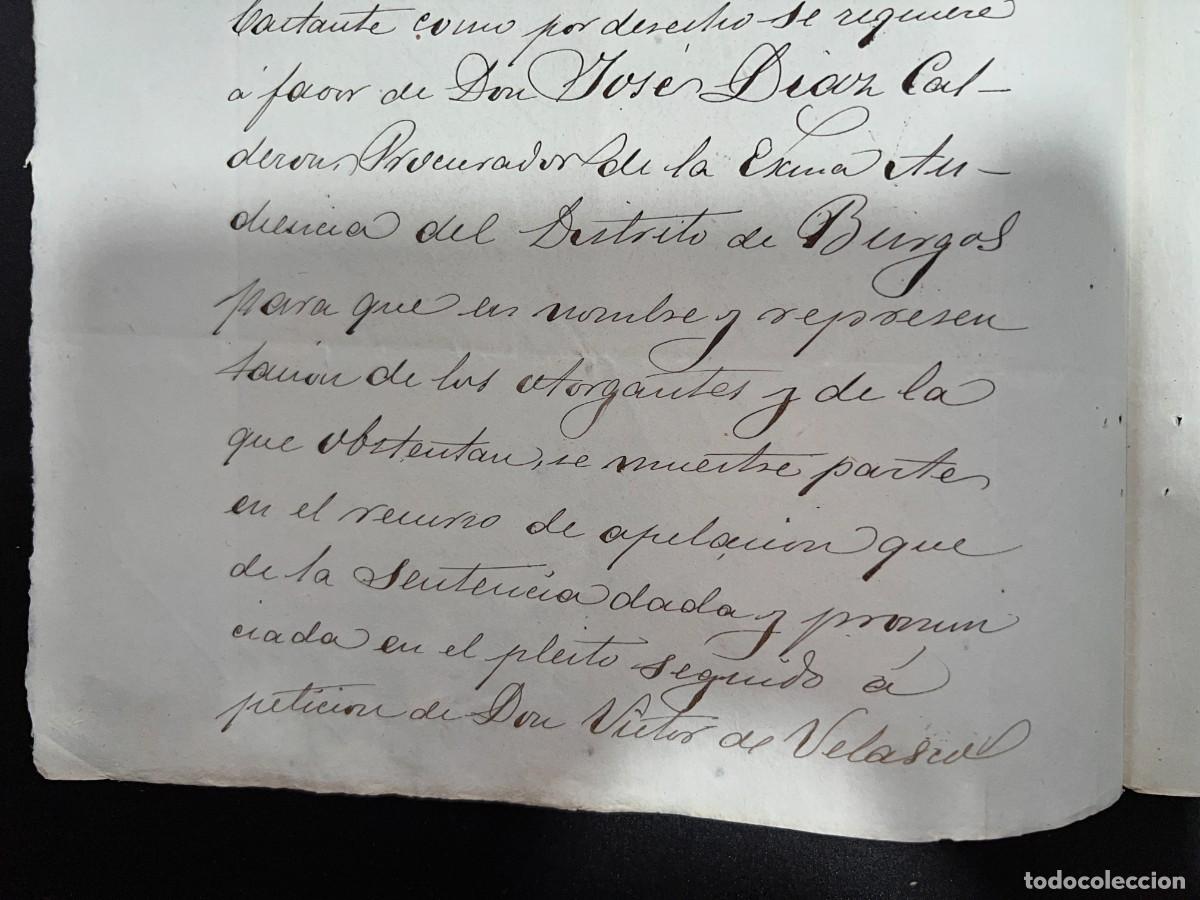 Manuscritos antiguos: BRIVIESCA - BURGOS, 1879. PODER PARA PLEITOS.VER FOTOS - Foto 10