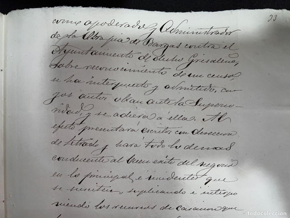 Manuscritos antiguos: BRIVIESCA - BURGOS, 1879. PODER PARA PLEITOS.VER FOTOS - Foto 12