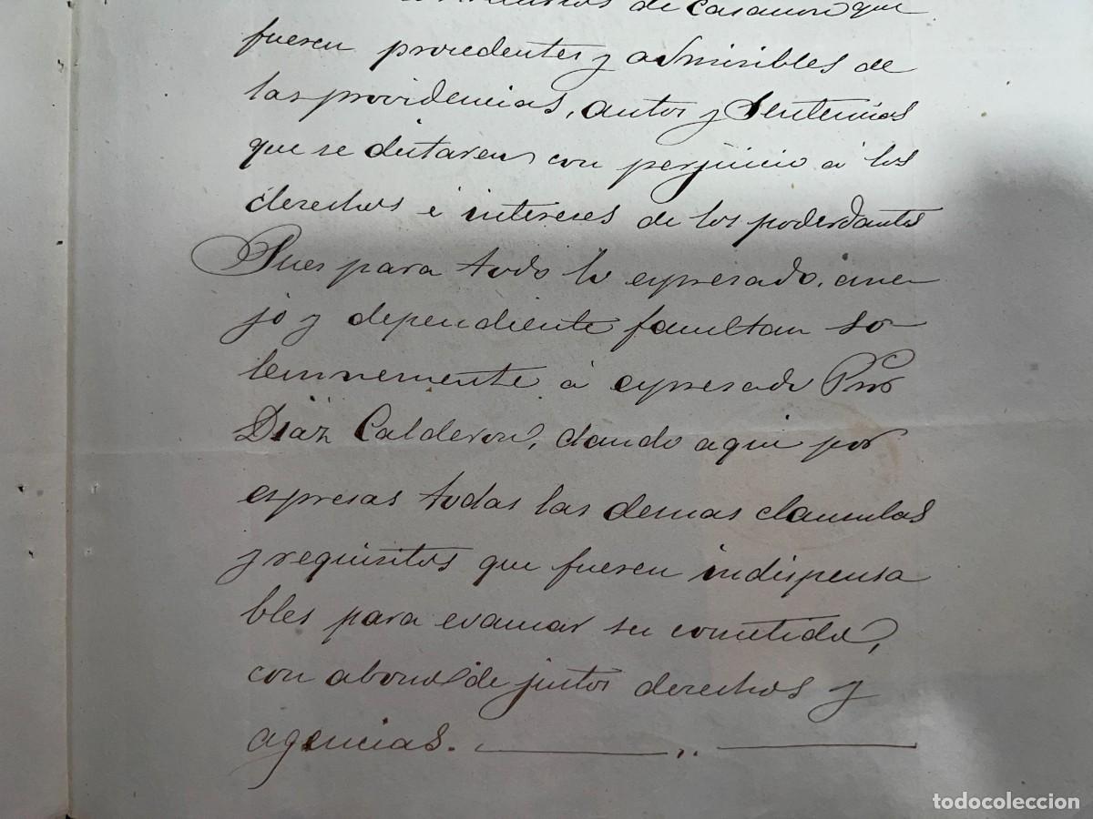 Manuscritos antiguos: BRIVIESCA - BURGOS, 1879. PODER PARA PLEITOS.VER FOTOS - Foto 14
