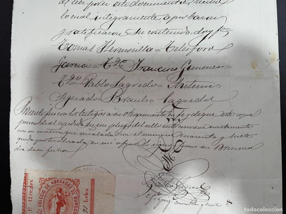 Manuscritos antiguos: BRIVIESCA - BURGOS, 1879. PODER PARA PLEITOS.VER FOTOS - Foto 18