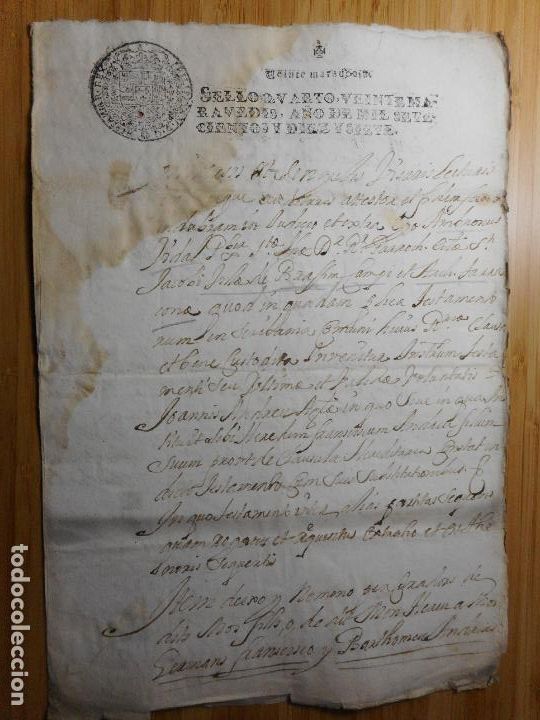 Ancient Manuscripts: ANTIGUO MANUSCRITO CATALAN PARROQUIA SANT JACOBI VILLA DE BRAFIM TARRAGONA 1717