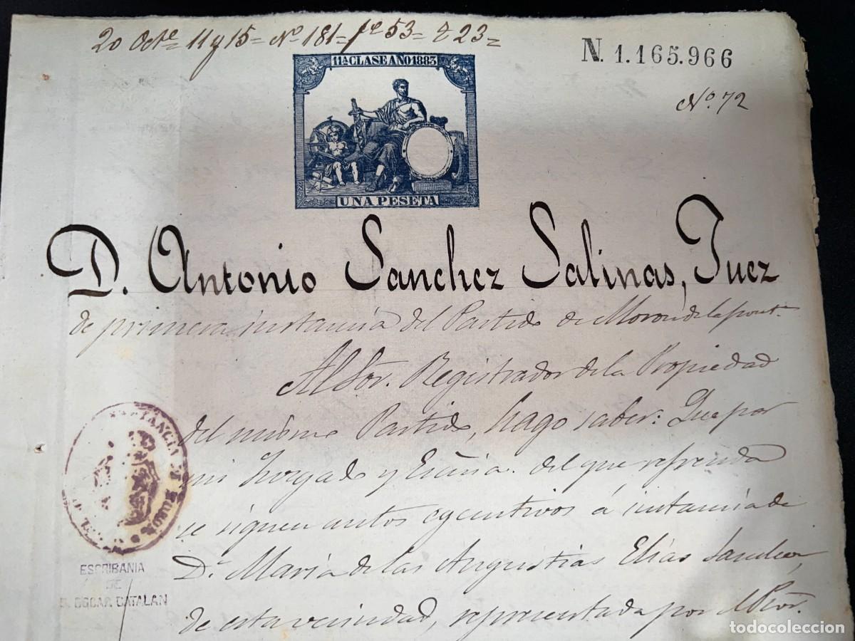 Manuscritos antiguos: MOR&Oacute;N DE LA FRONTERA-SEVILLA, 1883. PLEITO. VER - Foto 2