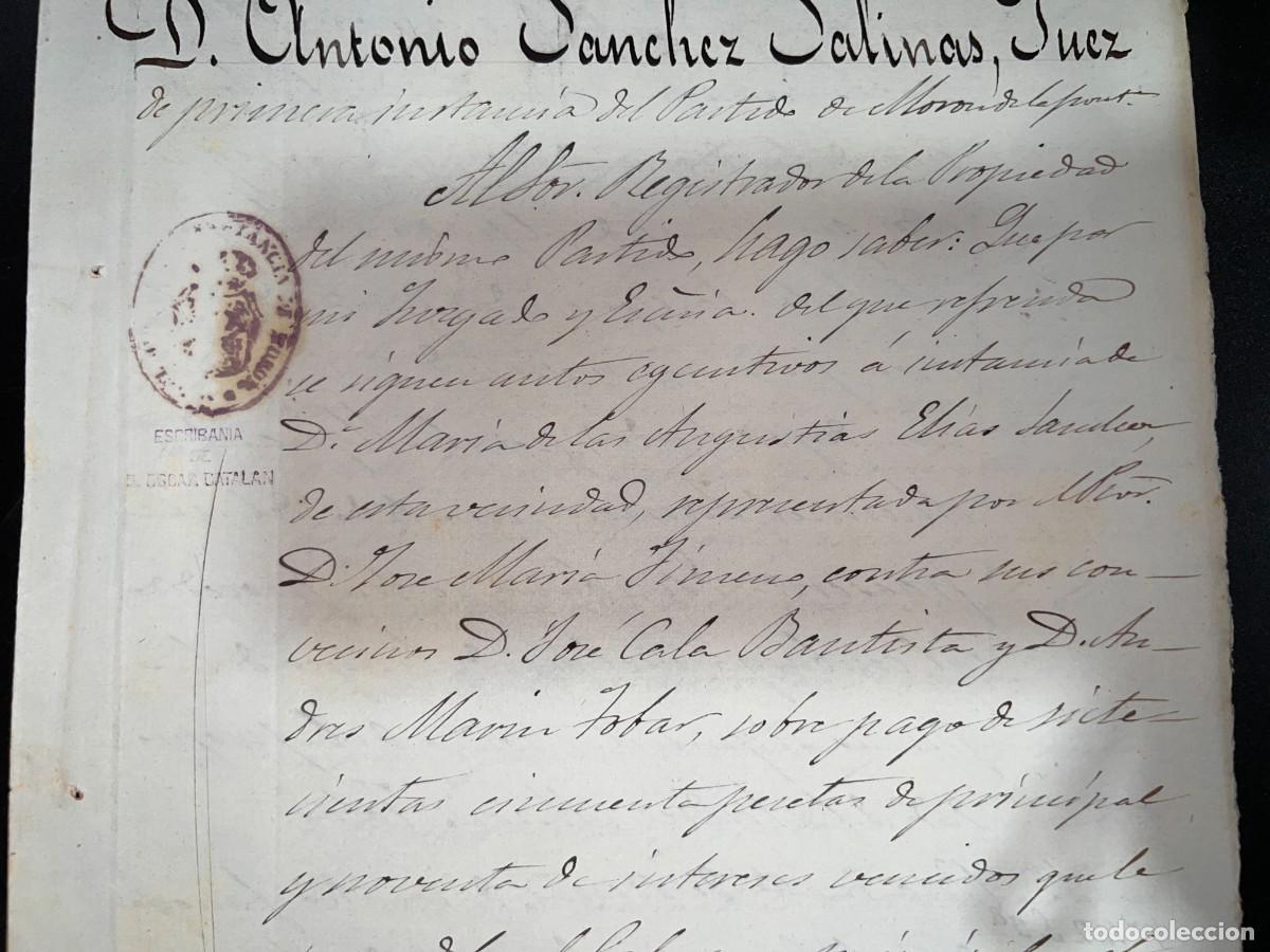 Manuscritos antiguos: MOR&Oacute;N DE LA FRONTERA-SEVILLA, 1883. PLEITO. VER - Foto 3