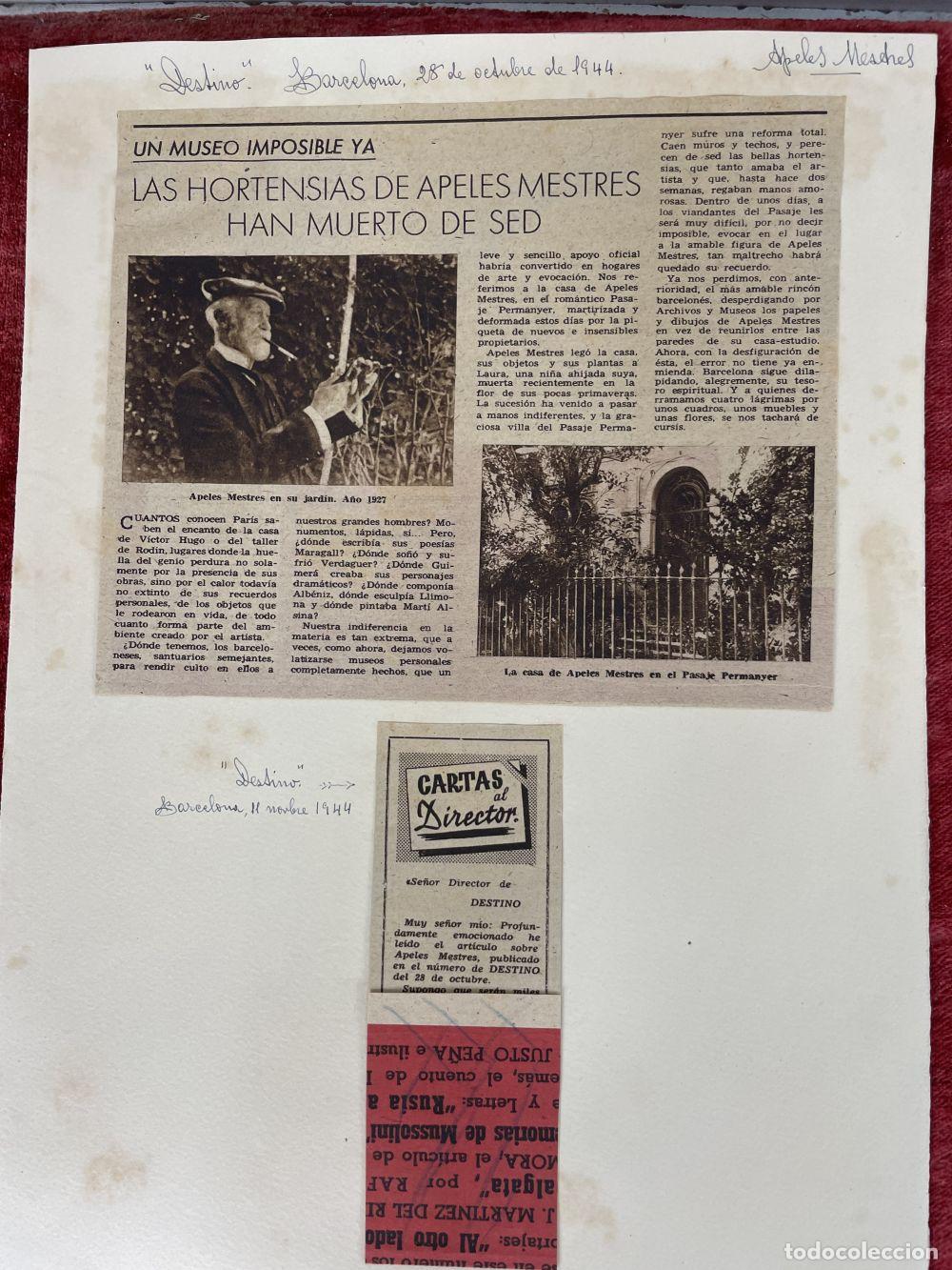 Manuscritos antiguos: COLECCI&Oacute;N DOCUMENTAL DE APELES MESTRES. ESPA&Ntilde;A. 1854 - 1936 - Foto 20