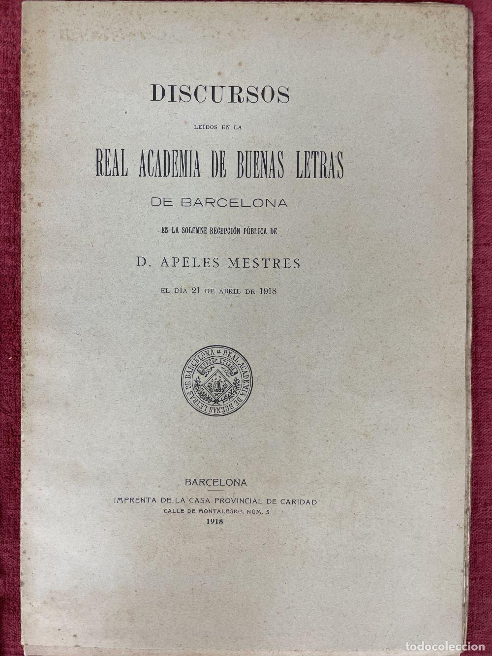 Manuscritos antiguos: COLECCI&Oacute;N DOCUMENTAL DE APELES MESTRES. ESPA&Ntilde;A. 1854 - 1936 - Foto 22