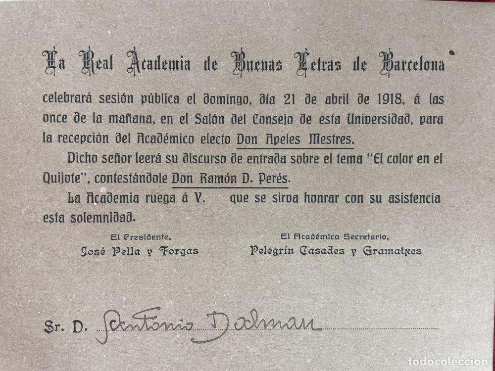 Manuscritos antiguos: COLECCI&Oacute;N DOCUMENTAL DE APELES MESTRES. ESPA&Ntilde;A. 1854 - 1936 - Foto 29