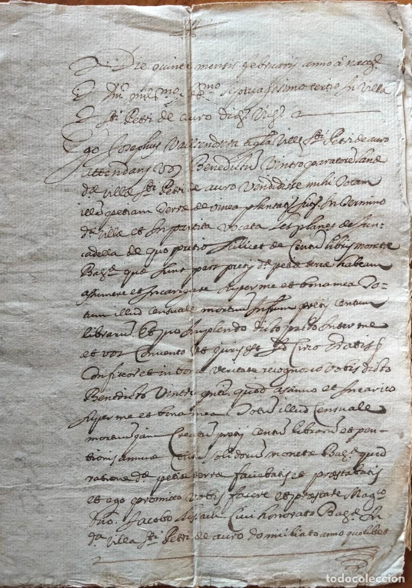 Manuscritos antiguos: Santpedor. Acte dencarregament de censal. Any 1773. - Foto 3