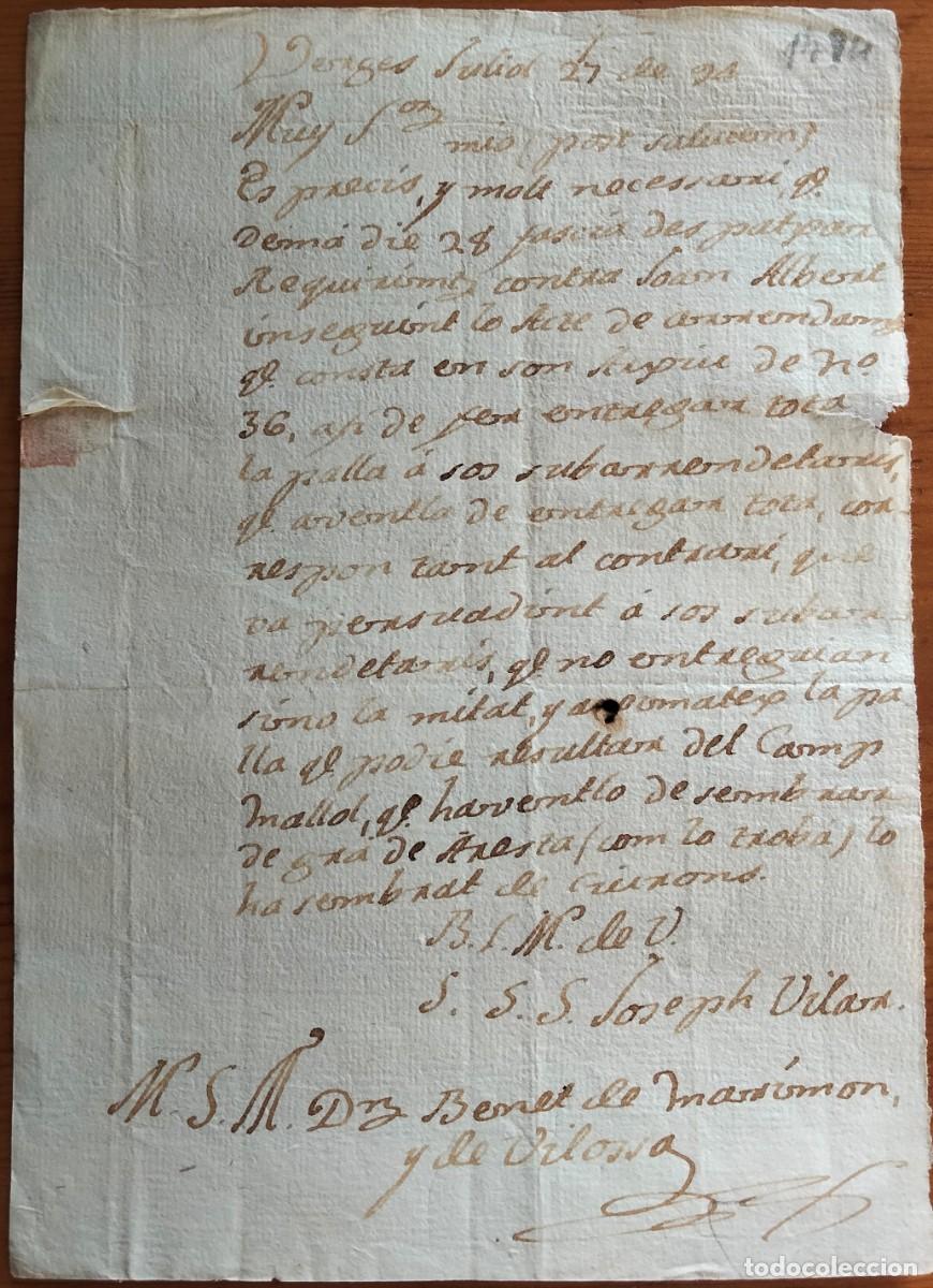 Manuscritos antiguos: La Bisbal de lEmpord&agrave;. Documentaci&oacute; de Benet de Marimon (1793-1796). - Foto 5