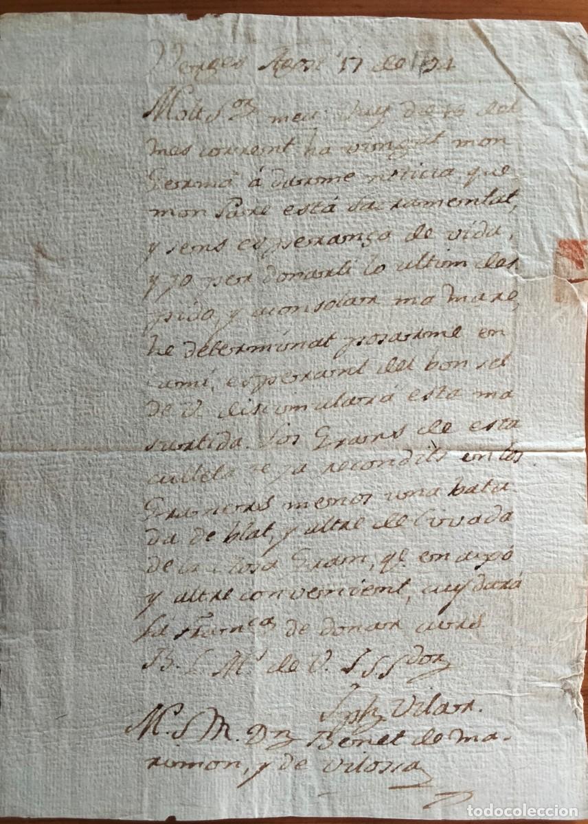 Manuscritos antiguos: La Bisbal de lEmpord&agrave;. Documentaci&oacute; de Benet de Marimon (1793-1796). - Foto 7