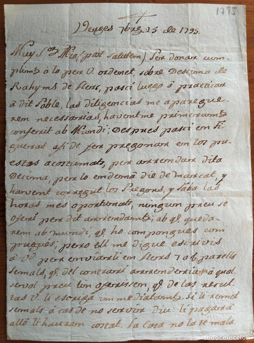 Manuscritos antiguos: La Bisbal de lEmpord&agrave;. Documentaci&oacute; de Benet de Marimon (1793-1796). - Foto 8