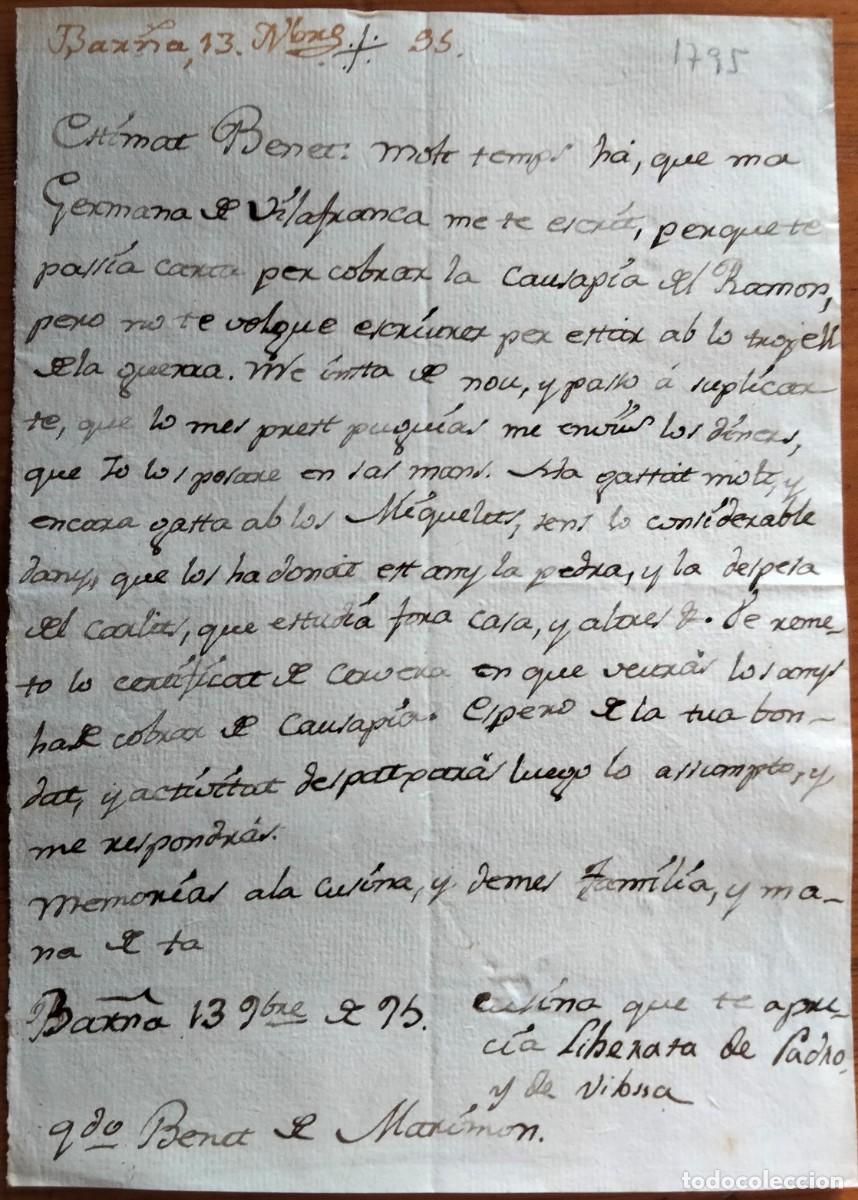 Manuscritos antiguos: La Bisbal de lEmpord&agrave;. Documentaci&oacute; de Benet de Marimon (1793-1796). - Foto 13