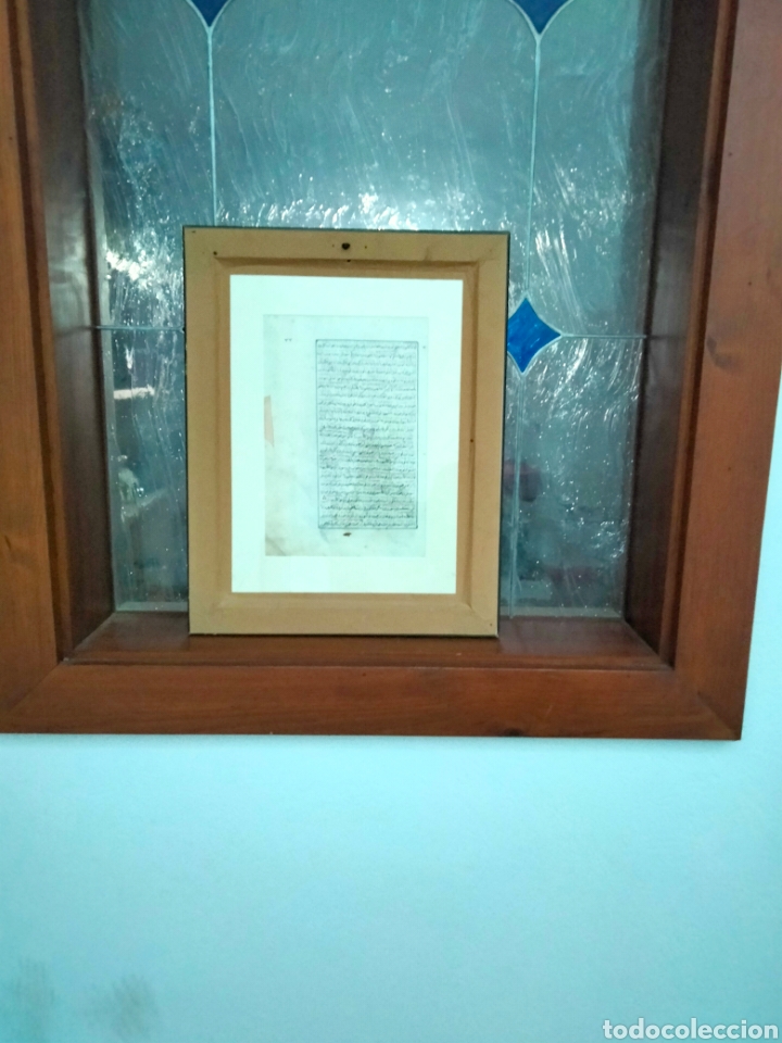 Manuscritos antiguos: Manuscrito Otomano Antiguo Enmarcado - Foto 2