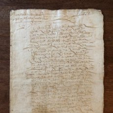 Manuscritos antiguos: AÑO 1595. SAN MARTÍN DE LAYOSA. INTERVENCIÓN CURADOR SALVAGUARDAR BIENES DE MENORES. DEUDAS.. Lote 377264149