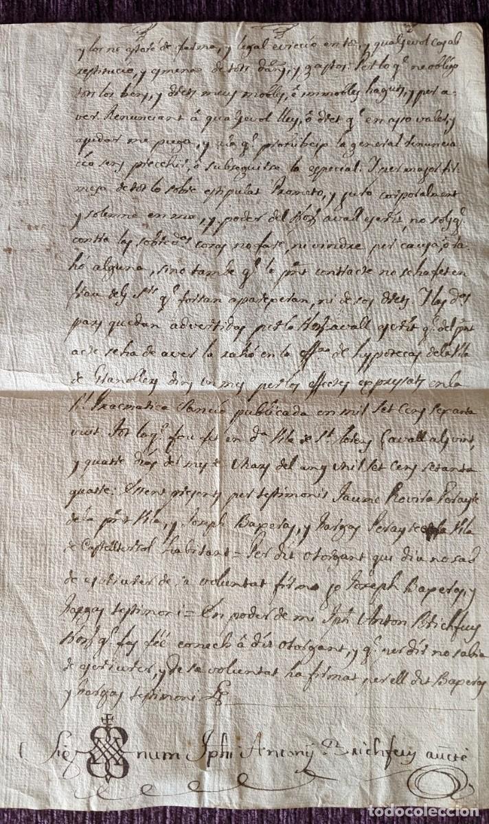 Manuscritos antiguos: 3 MANUSCRITOS DE CASTELLTER&Ccedil;OL SIGLO XVIII - Foto 2