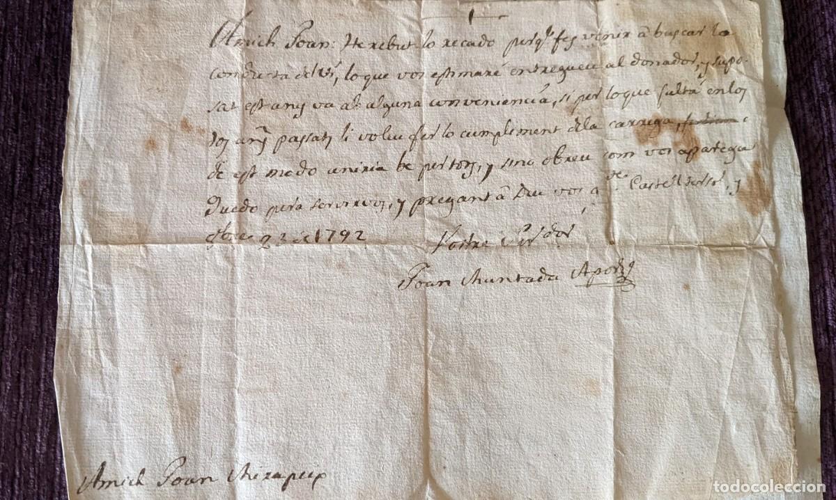 Manuscritos antiguos: 3 MANUSCRITOS DE CASTELLTER&Ccedil;OL SIGLO XVIII - Foto 3